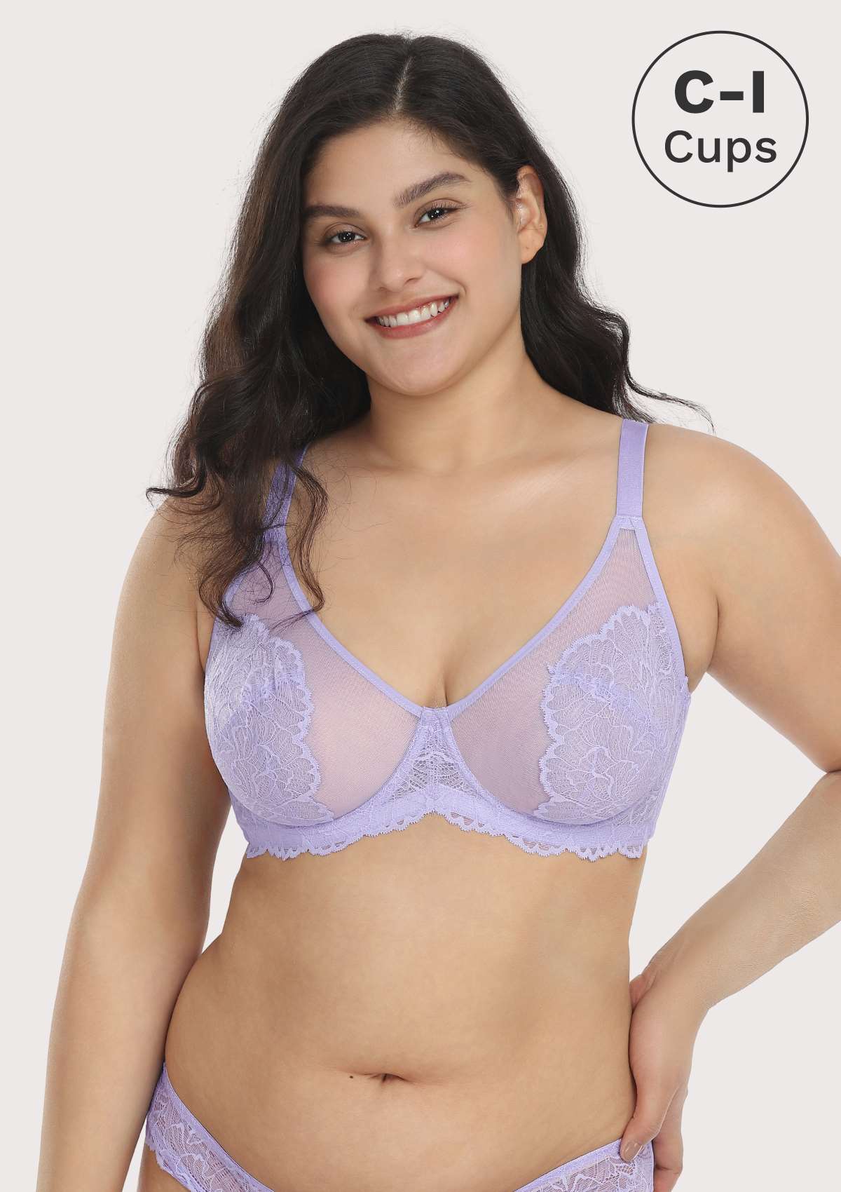 HSIA Blossom Purple Unlined Lace Bra - HSIA