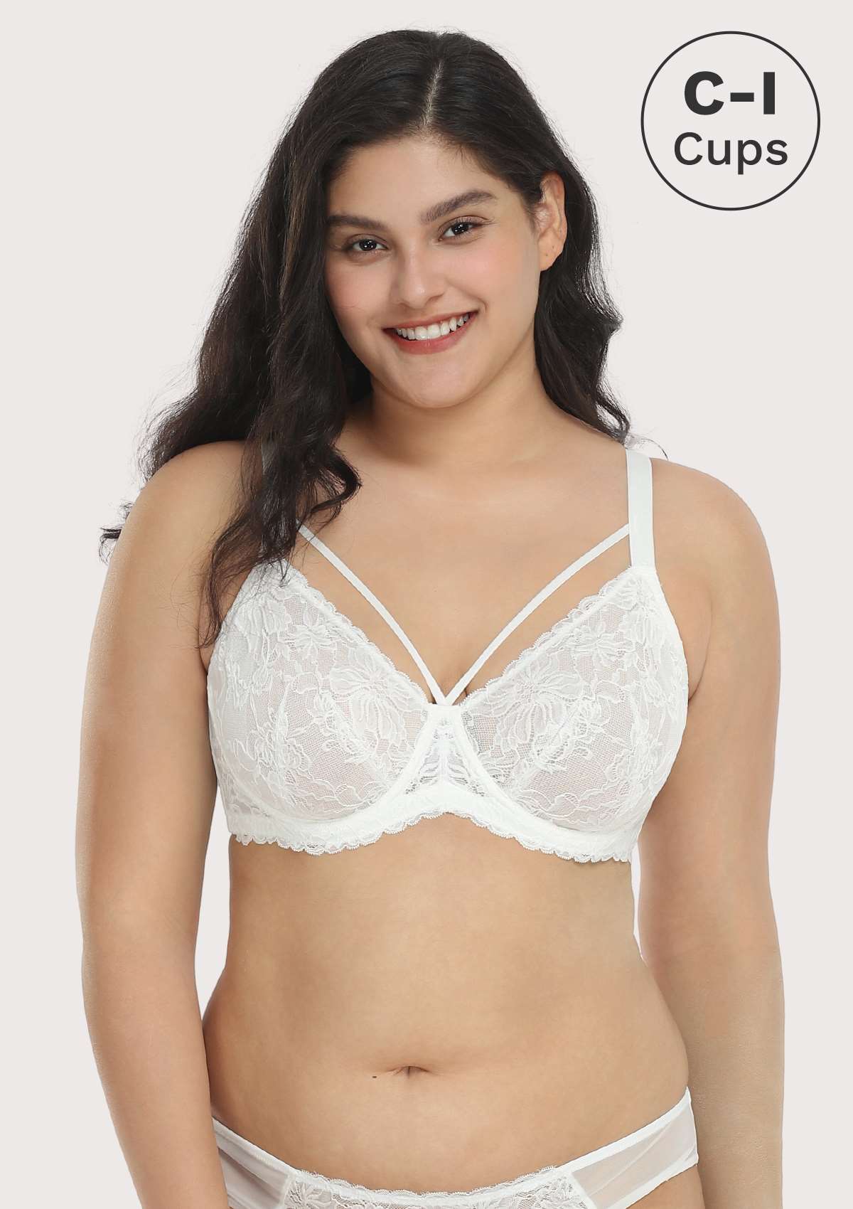 Pretty In Petals Strappy Lace Unlined Bra - HSIA