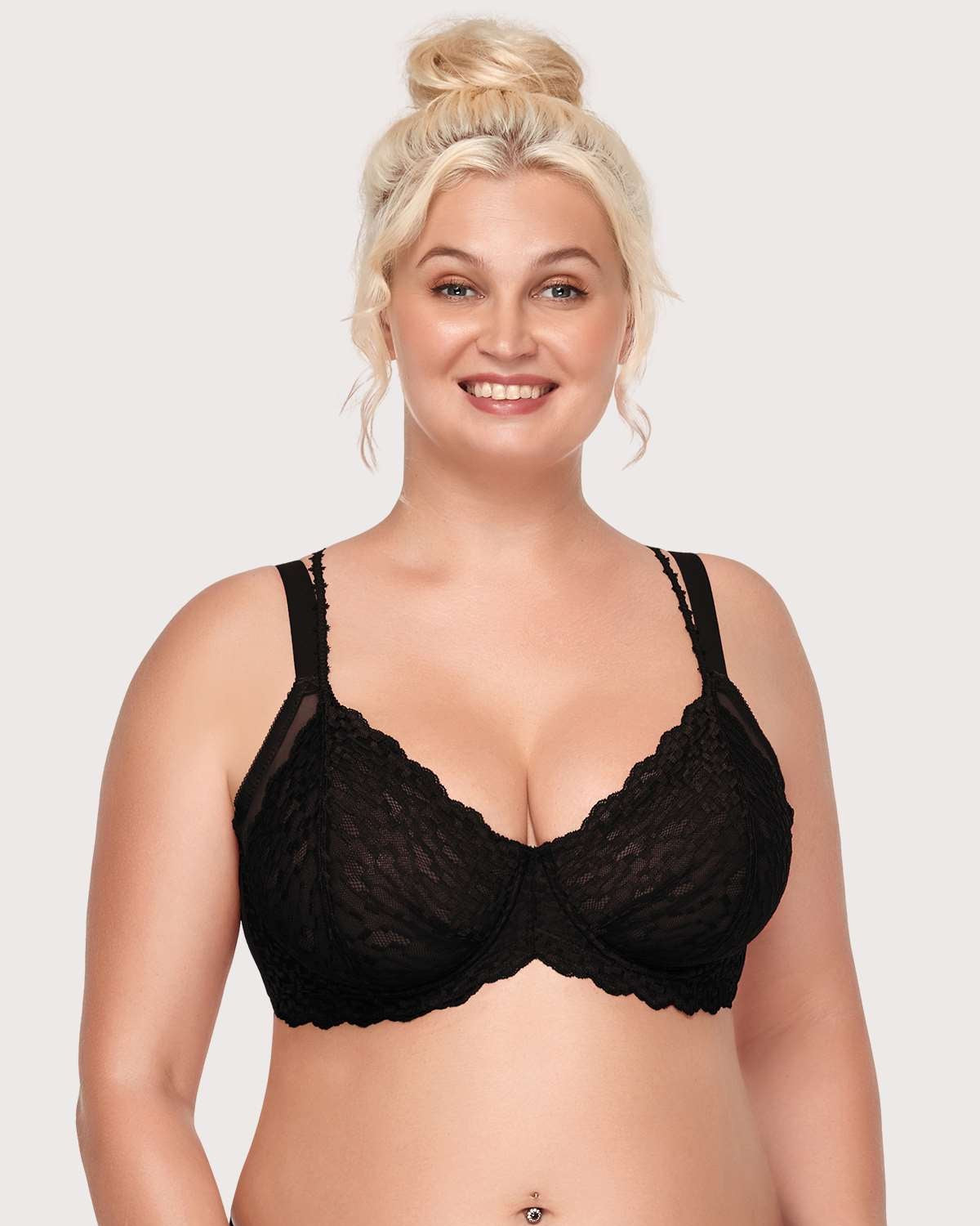 Overkill Double Straps Full Lace Bra - HSIA