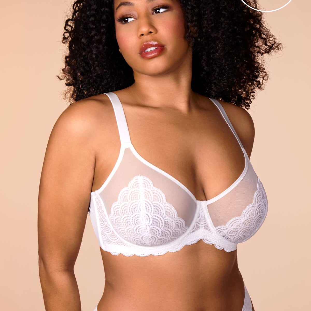 (Cardi B recommends)Mermaid Scales Lace Underwire Bra - HSIA