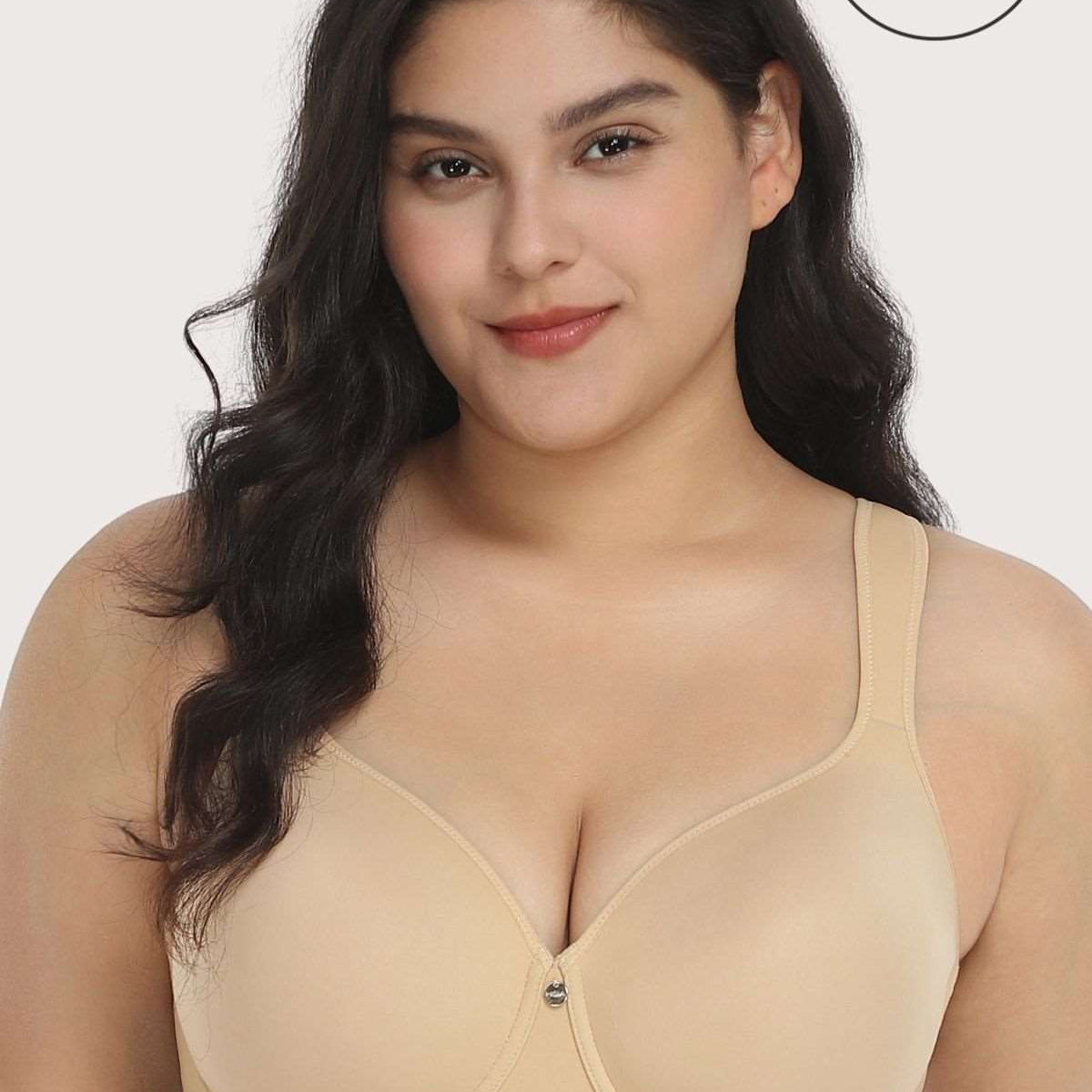 Patricia T-shirt Beige Lightly Padded Underwire Minimizer Bra - HSIA