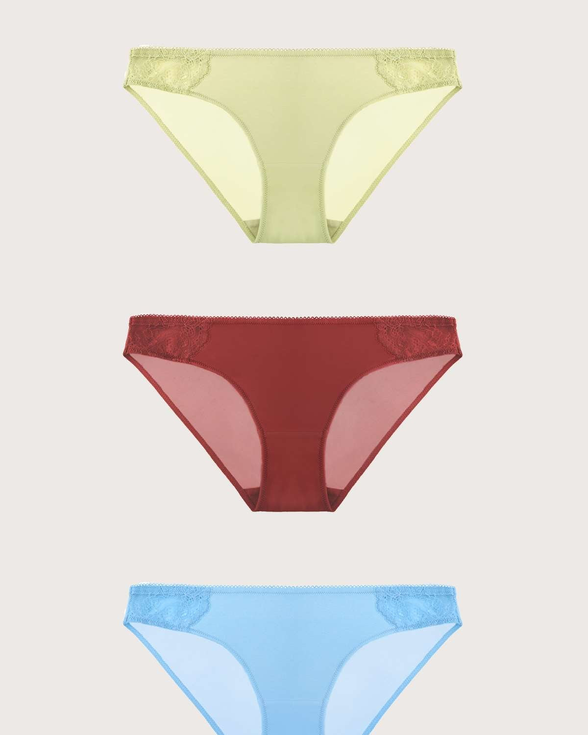 HSIA Soft Stretch Bikini Panties 3 Pack - HSIA