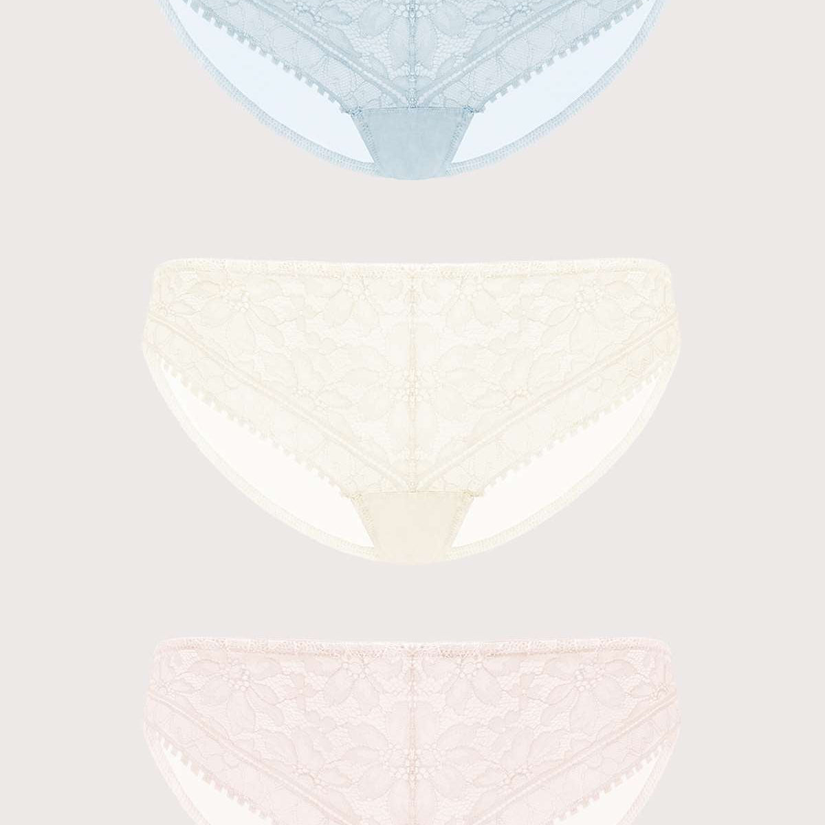Silene Sheer Lace Hipster Underwear 3 Pack - HSIA