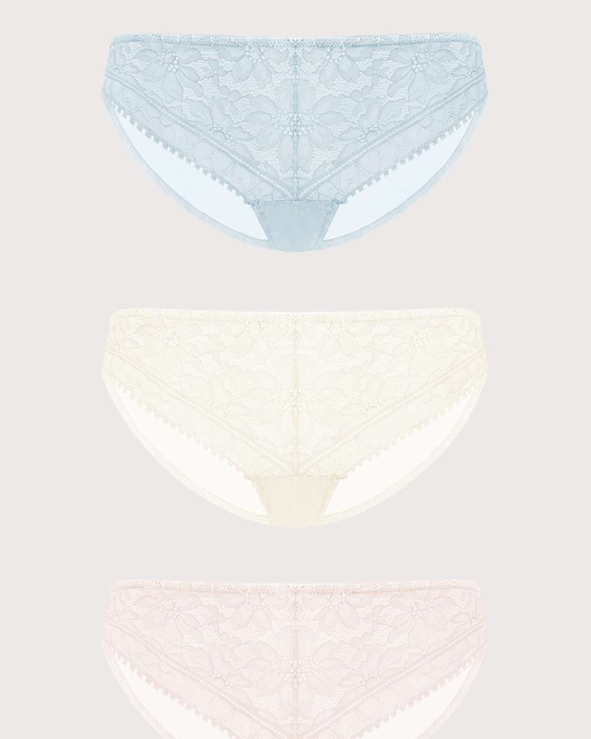 Silene Sheer Lace Hipster Underwear 3 Pack - HSIA