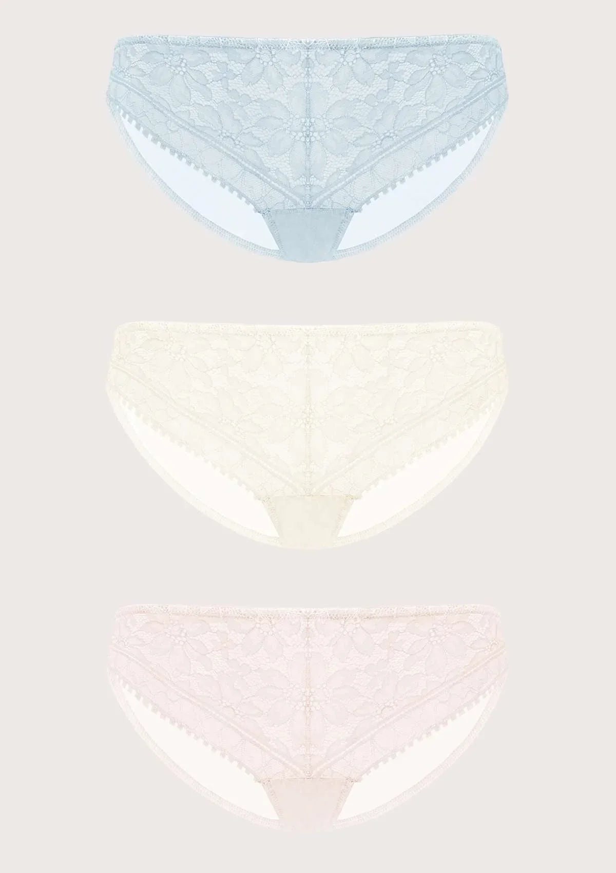 Silene Sheer Lace Hipster Underwear 3 Pack - HSIA