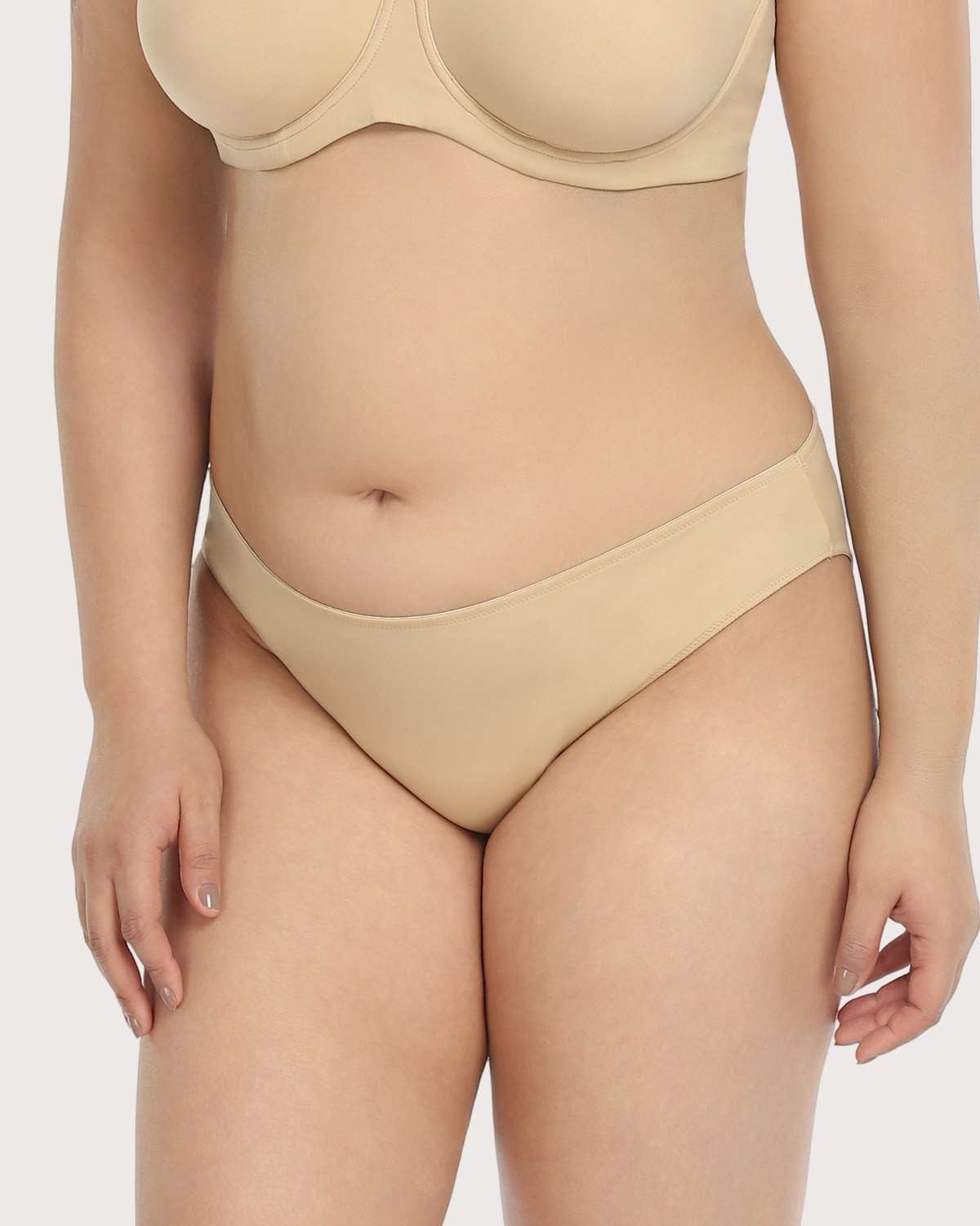 Patricia Smooth Classic Soft Beige Stretch Bikini Underwear - HSIA