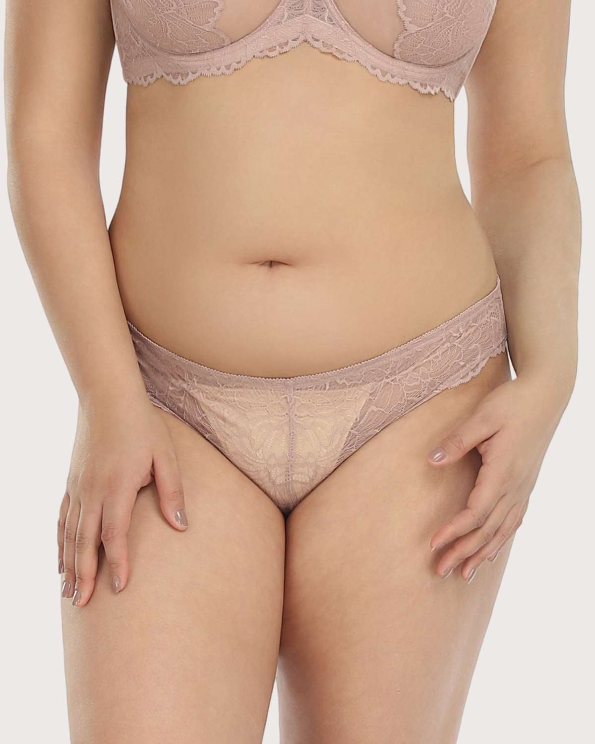 HSIA Blossom Lace Dark Pink Bikini Underwear - HSIA