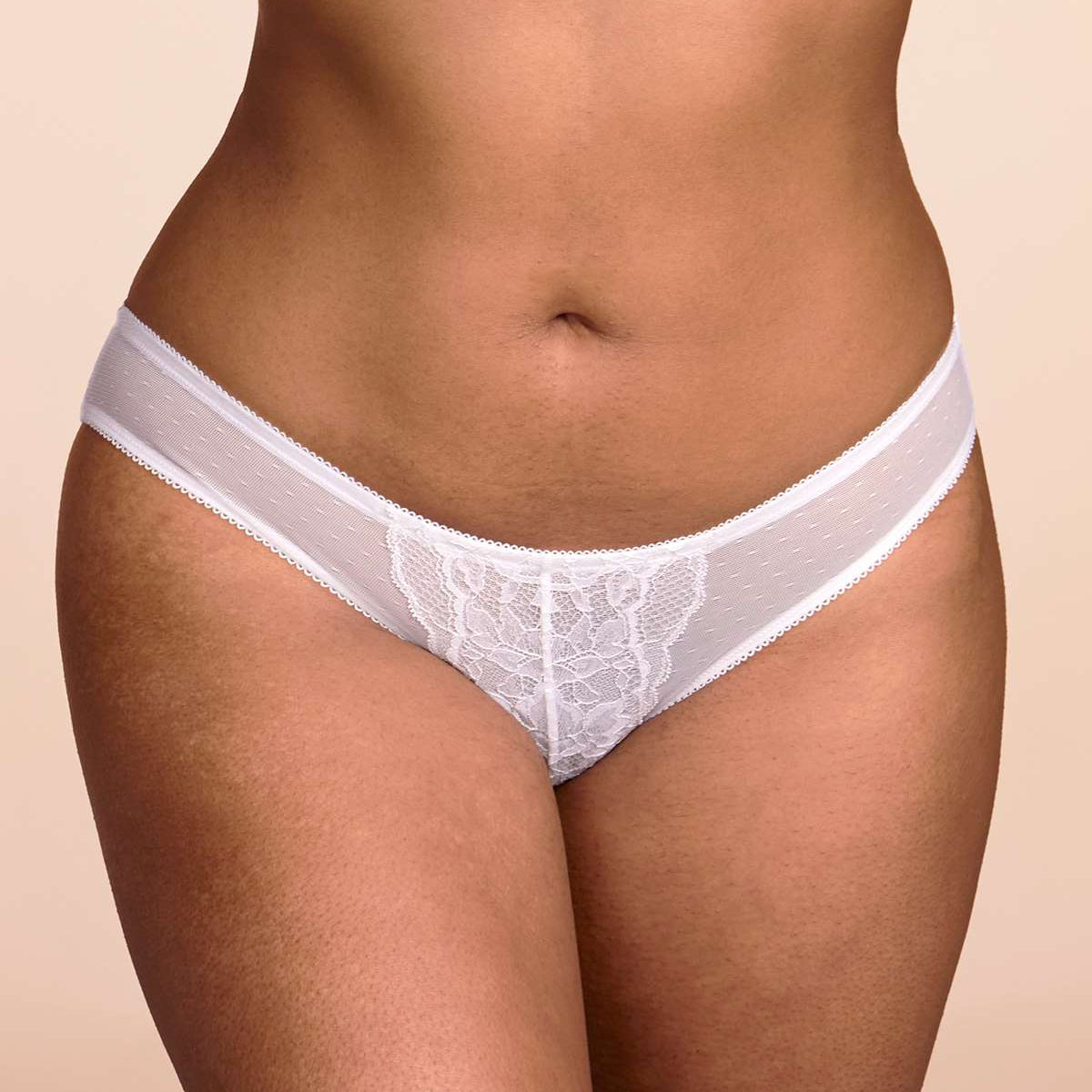 Enchante White Lace Bikini Underwear - HSIA
