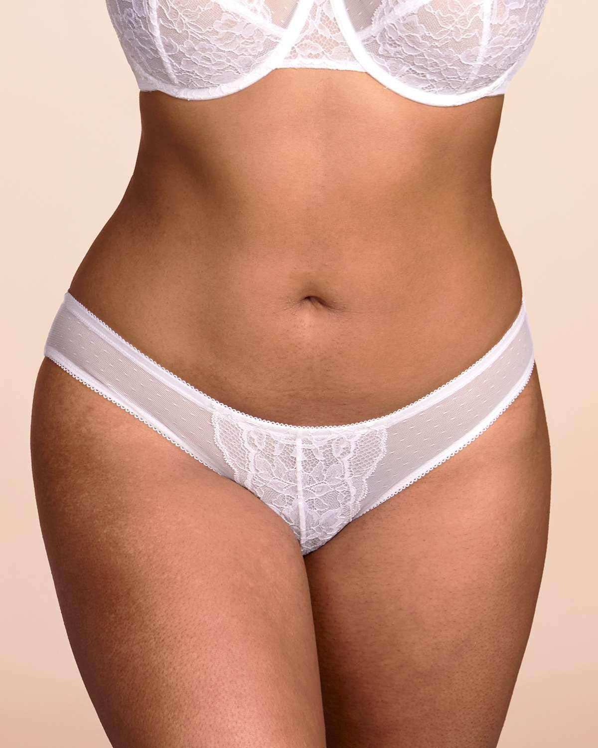 Enchante White Lace Bikini Underwear - HSIA