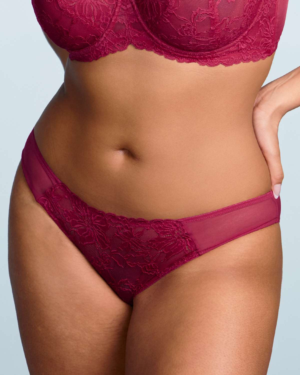 Pretty In Petals Red Lace Bikini Underwear - HSIA