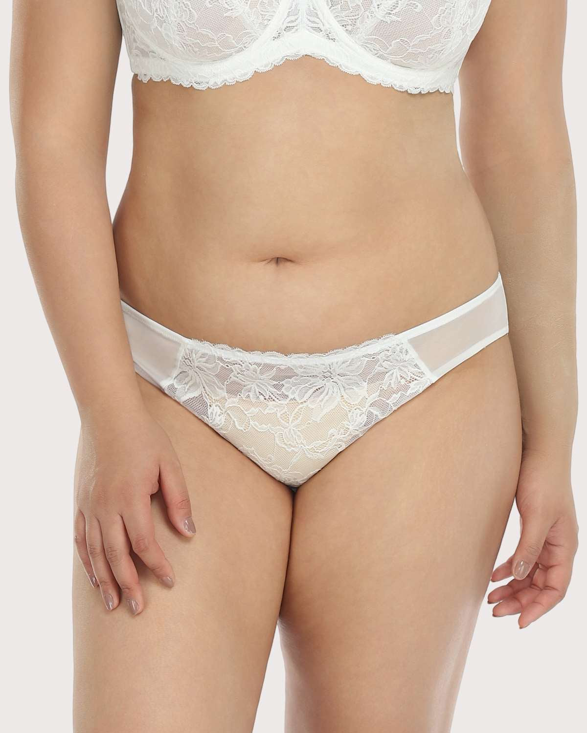 HSIA Breathable Sexy Lace White Bikini Underwear - HSIA