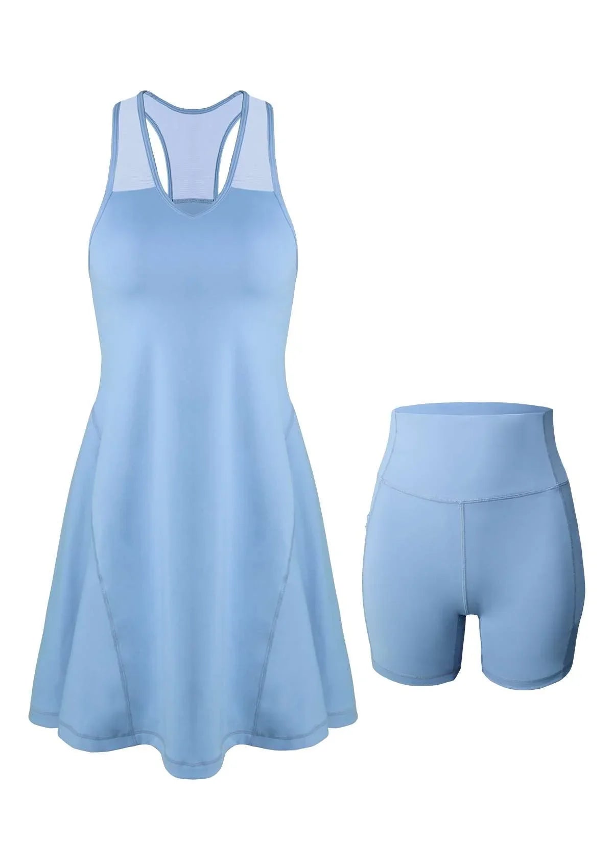On The Move Sports Dress With Shorts Set - HSIA