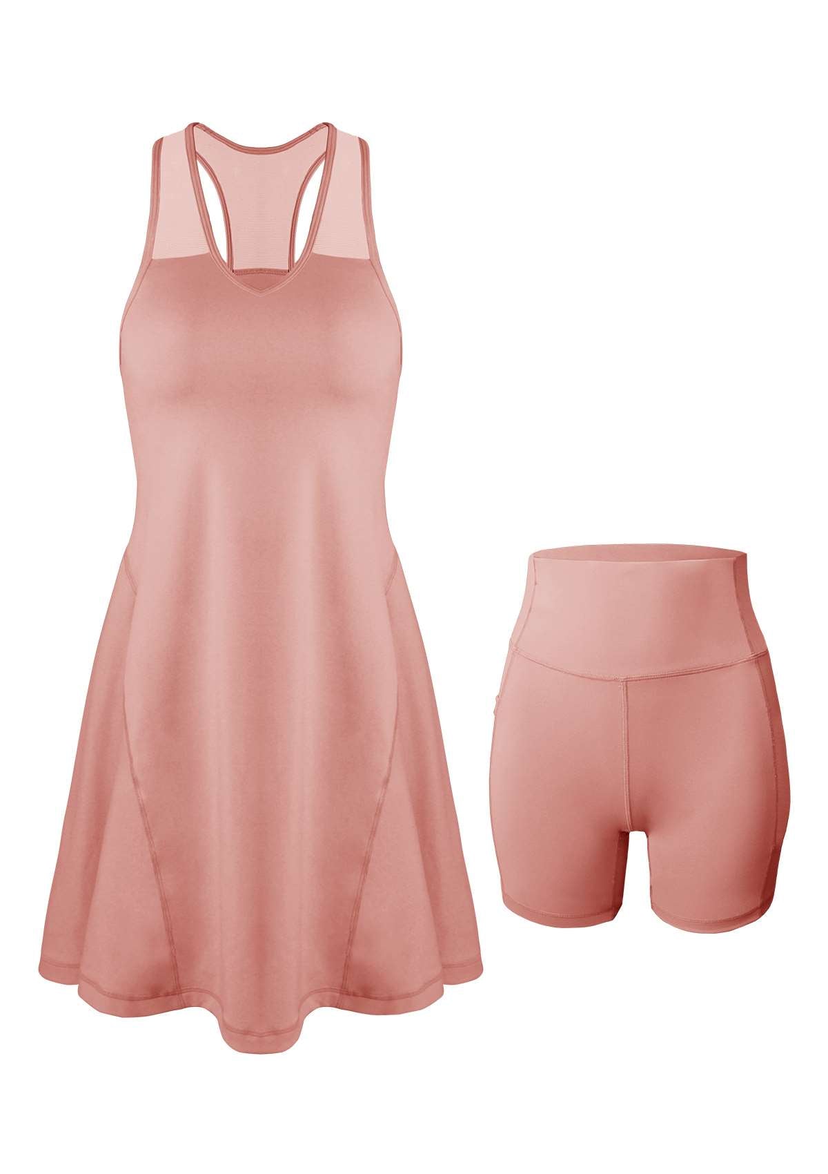 On The Move Sports Dress With Shorts Set - HSIA
