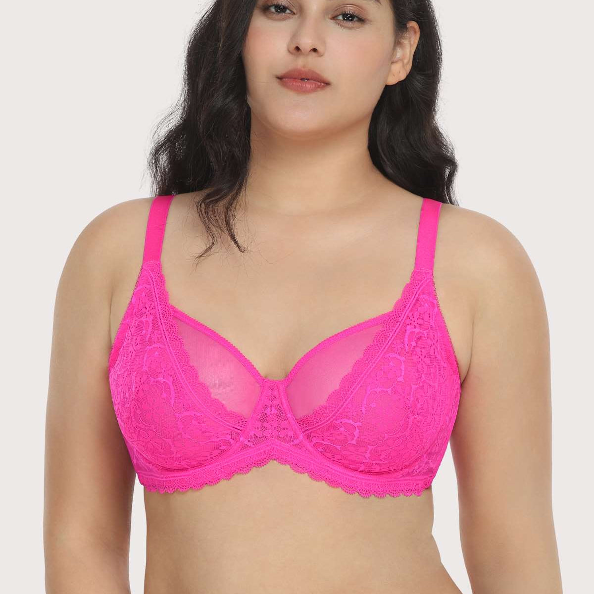 Anemone Lace Dolphin Unlined Bra TK - HSIA