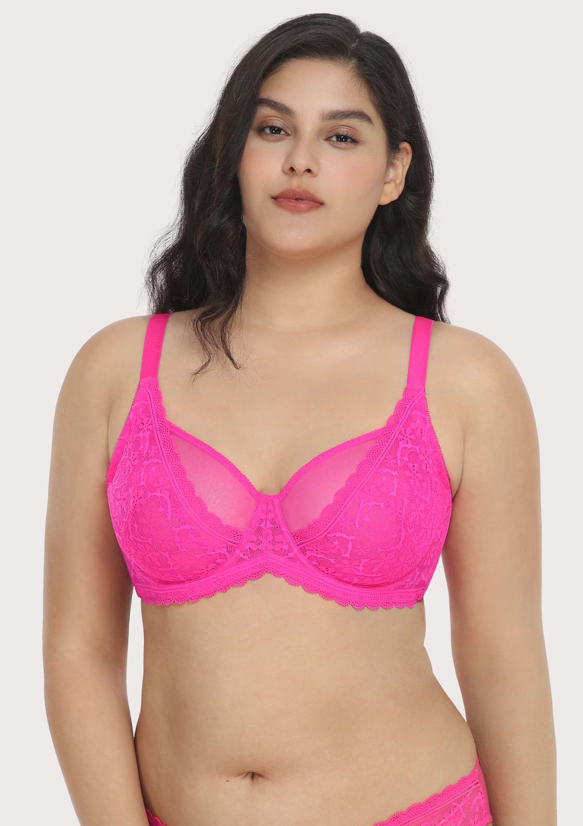 Anemone Lace Dolphin Unlined Bra TK - HSIA