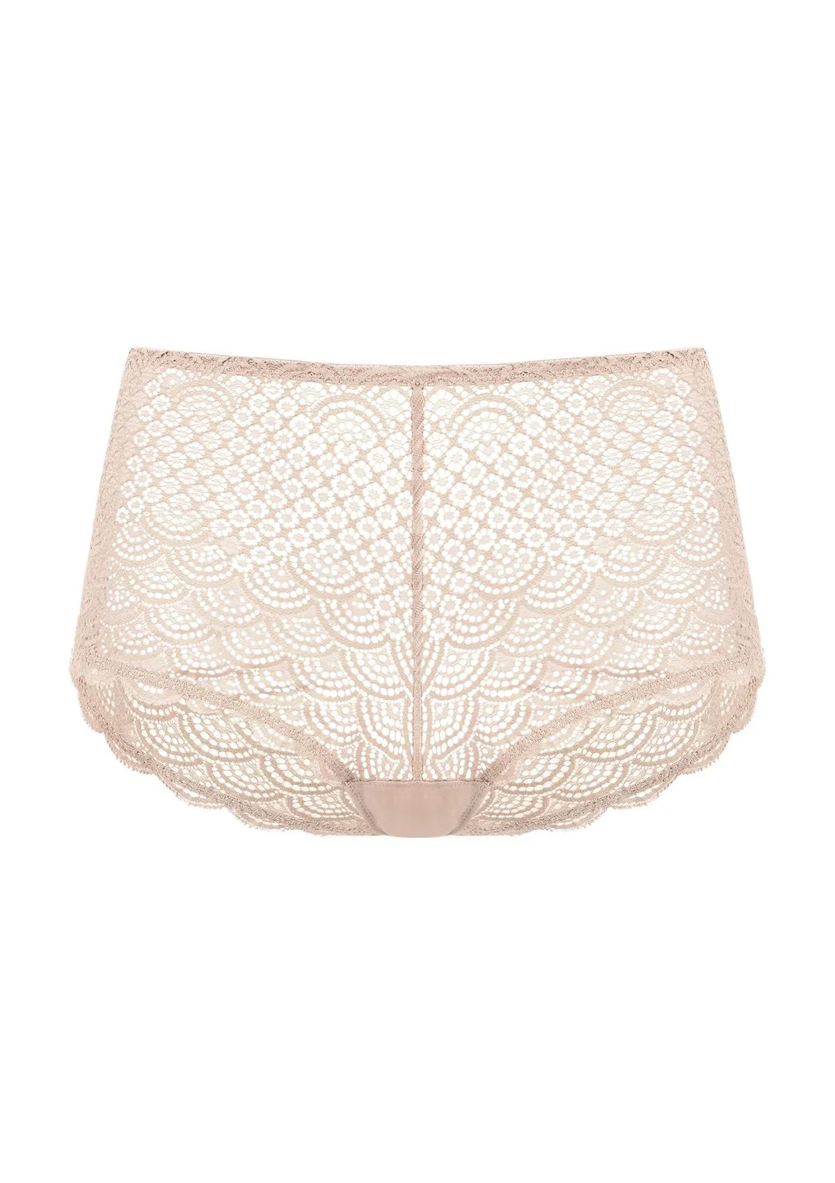 Mermaid Scales High Waist Lace Boyshort Panty - HSIA