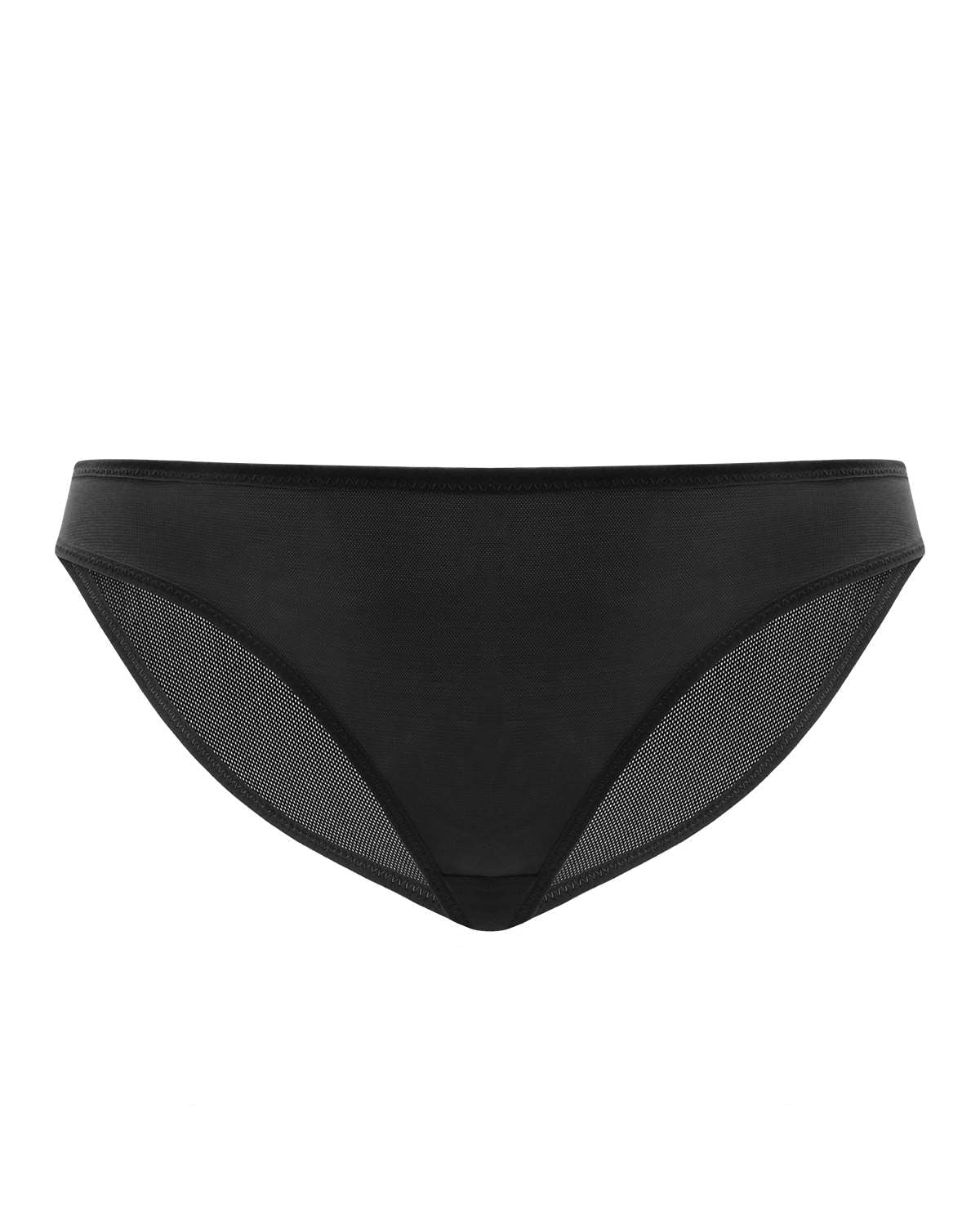 Billie Smooth Black Sheer Mesh Bikini Underwear - HSIA
