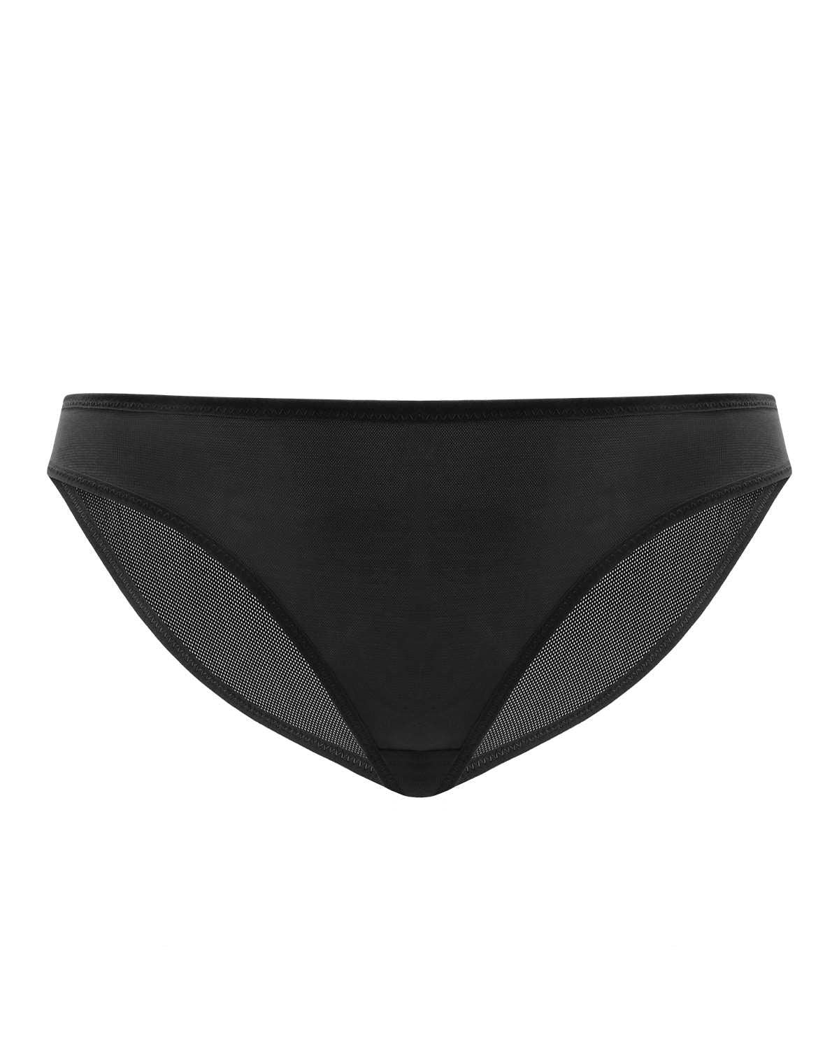 Billie Smooth Black Sheer Mesh Bikini Underwear - HSIA