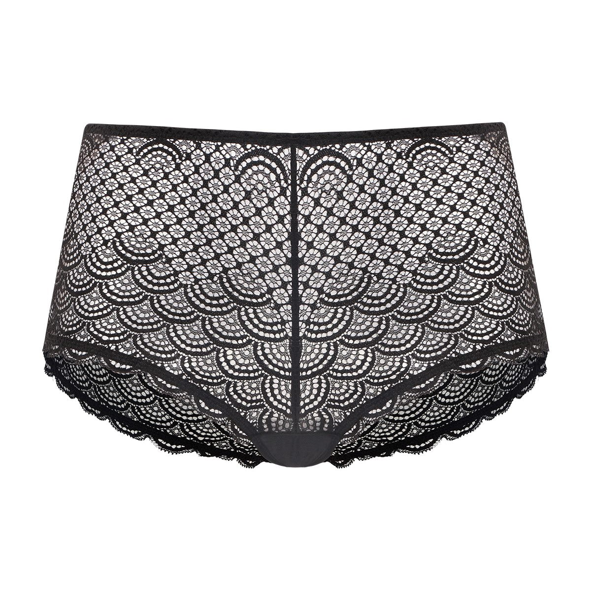 Mermaid Scales High Waist Lace Boyshort Panty