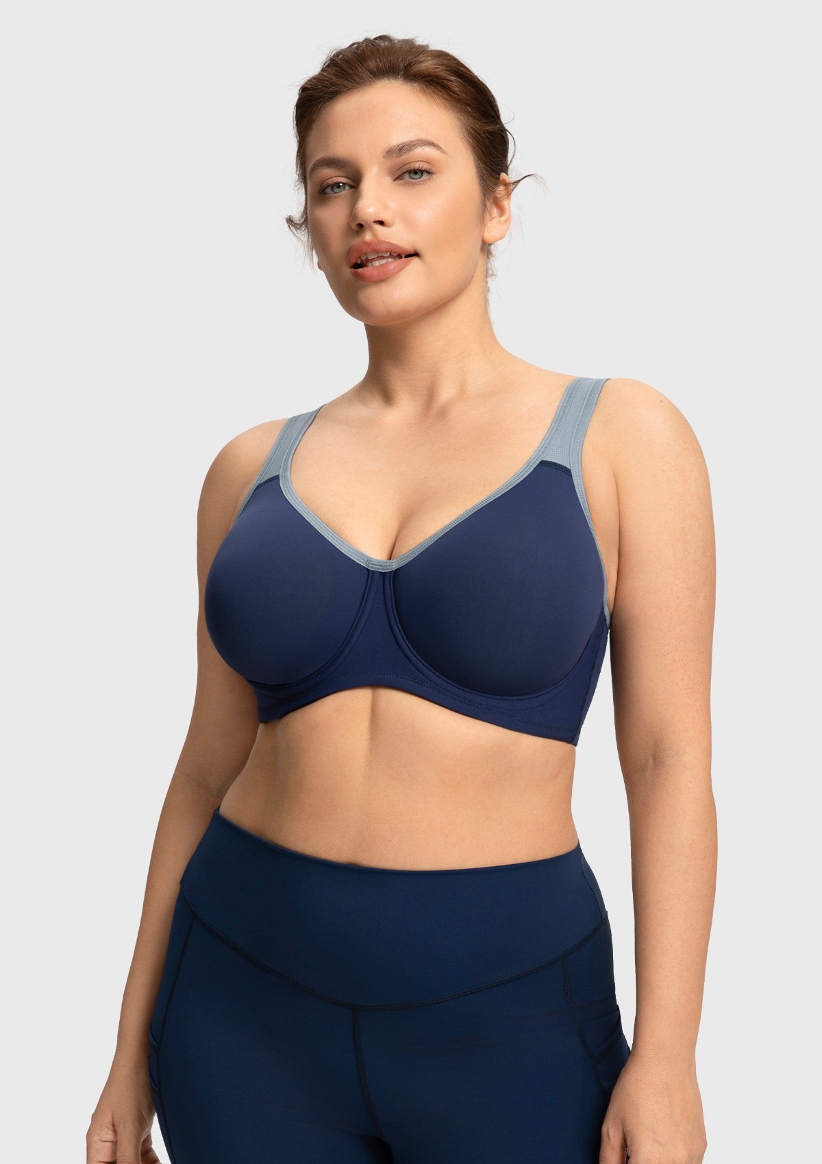 HSIA Athea Hybrid Active Vibe Soft Support Non-padded Unlined Full Coverage Wide Strap Outside Underwire Sports Bra - HSIA