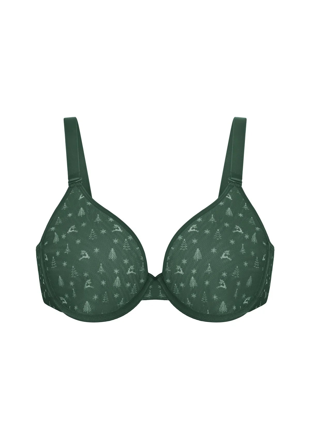 HSIA Christmas Holiday Edit Unlined Plus Size Non-padded Underwire Adjustable Straps Full Coverage Bra - HSIA