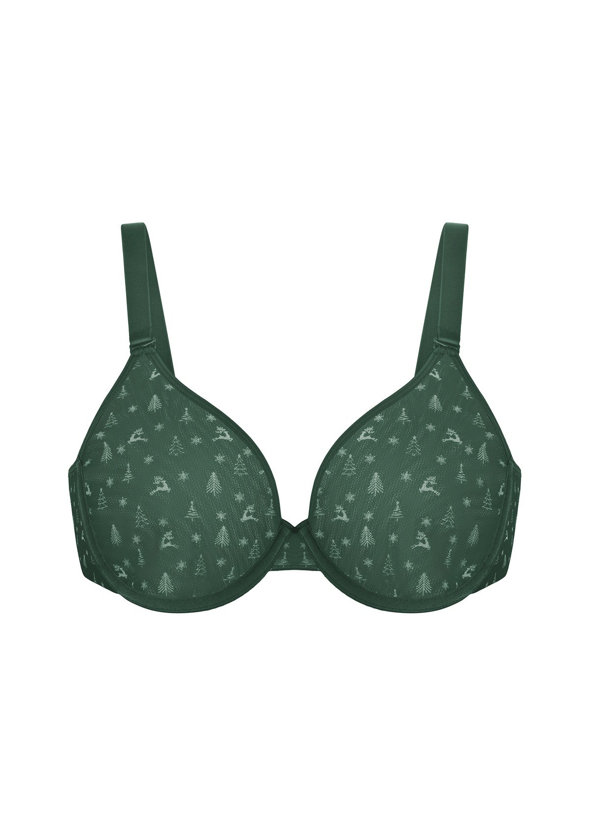 HSIA Christmas Holiday Edit Unlined Plus Size Non-padded Underwire Adjustable Straps Full Coverage Bra - HSIA