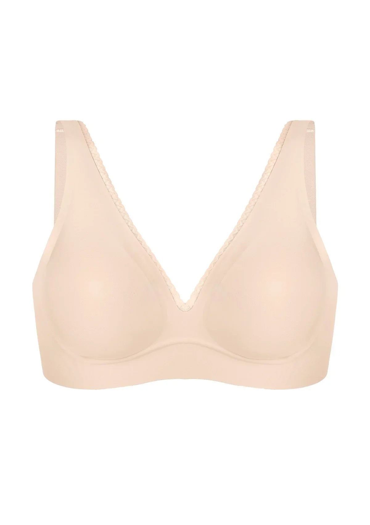 Deep V Seamless Bra Wireless Lift Breathable Perforated Foam Cups - HSIA
