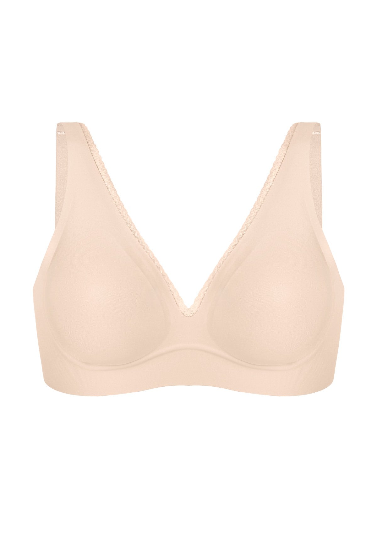 Deep V Seamless Bra Wireless Lift Breathable Perforated Foam Cups - HSIA
