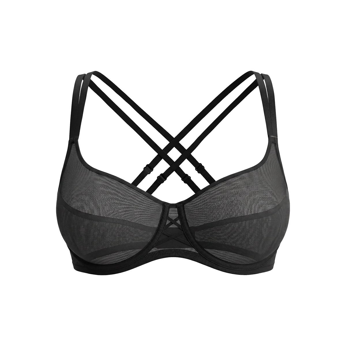 Lyra Sheer Mesh Multi-Way Unlined Balconette Bra