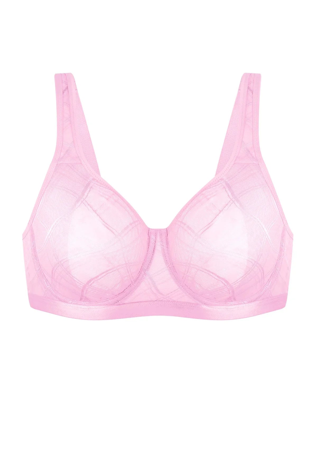 HSIA Skylark Breathable Lightweight Supportive Jacquard Mesh Wide Strap 3/4 Cup Comfort Bra - HSIA