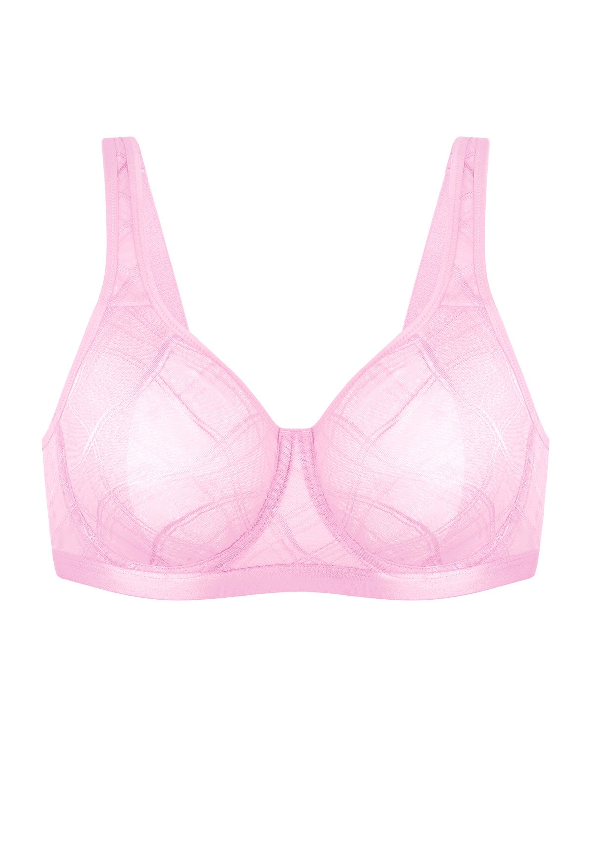 HSIA Skylark Breathable Lightweight Supportive Jacquard Mesh Wide Strap 3/4 Cup Comfort Bra - HSIA