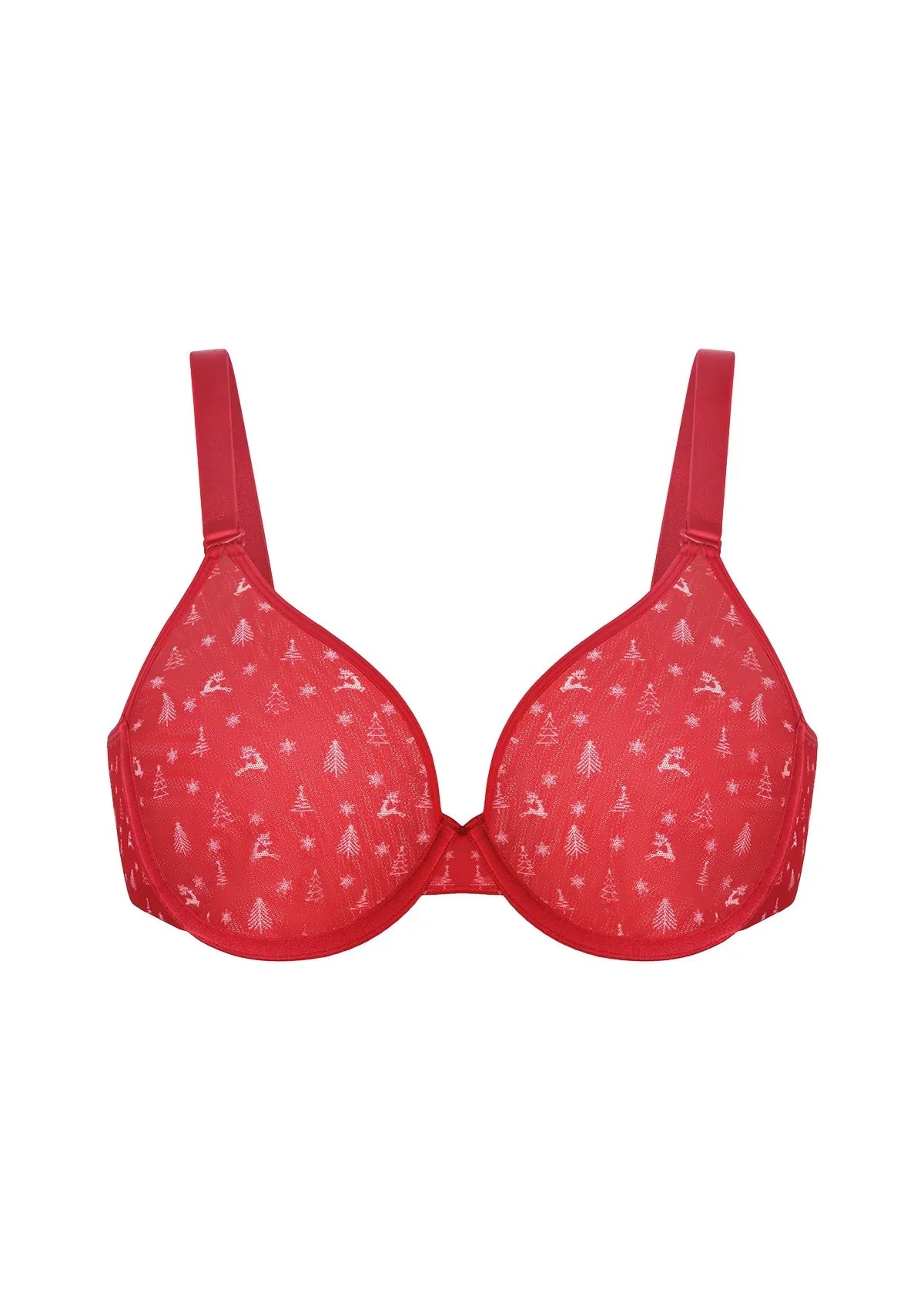 HSIA Christmas Holiday Edit Unlined Plus Size Non-padded Underwire Adjustable Straps Full Coverage Bra - HSIA