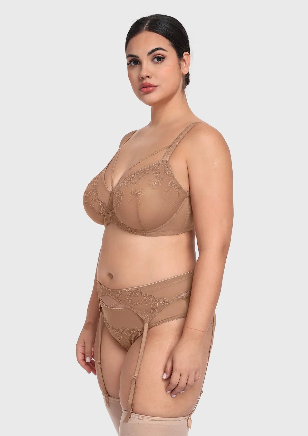 HSIA Renna Holiday Embroidered Red Mesh Brief Underwear - HSIA