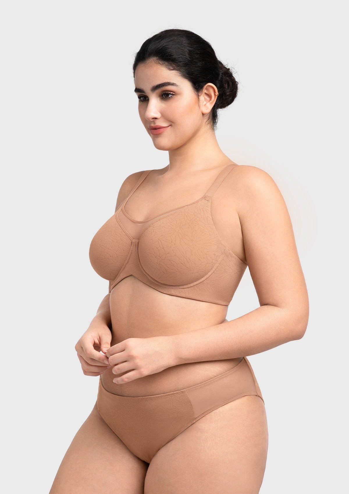 HSIA CoolComfort Plus Size Underwire Smoothing Wide Strap Full Coverage Unlined Minimizer T-shirt Bra - HSIA