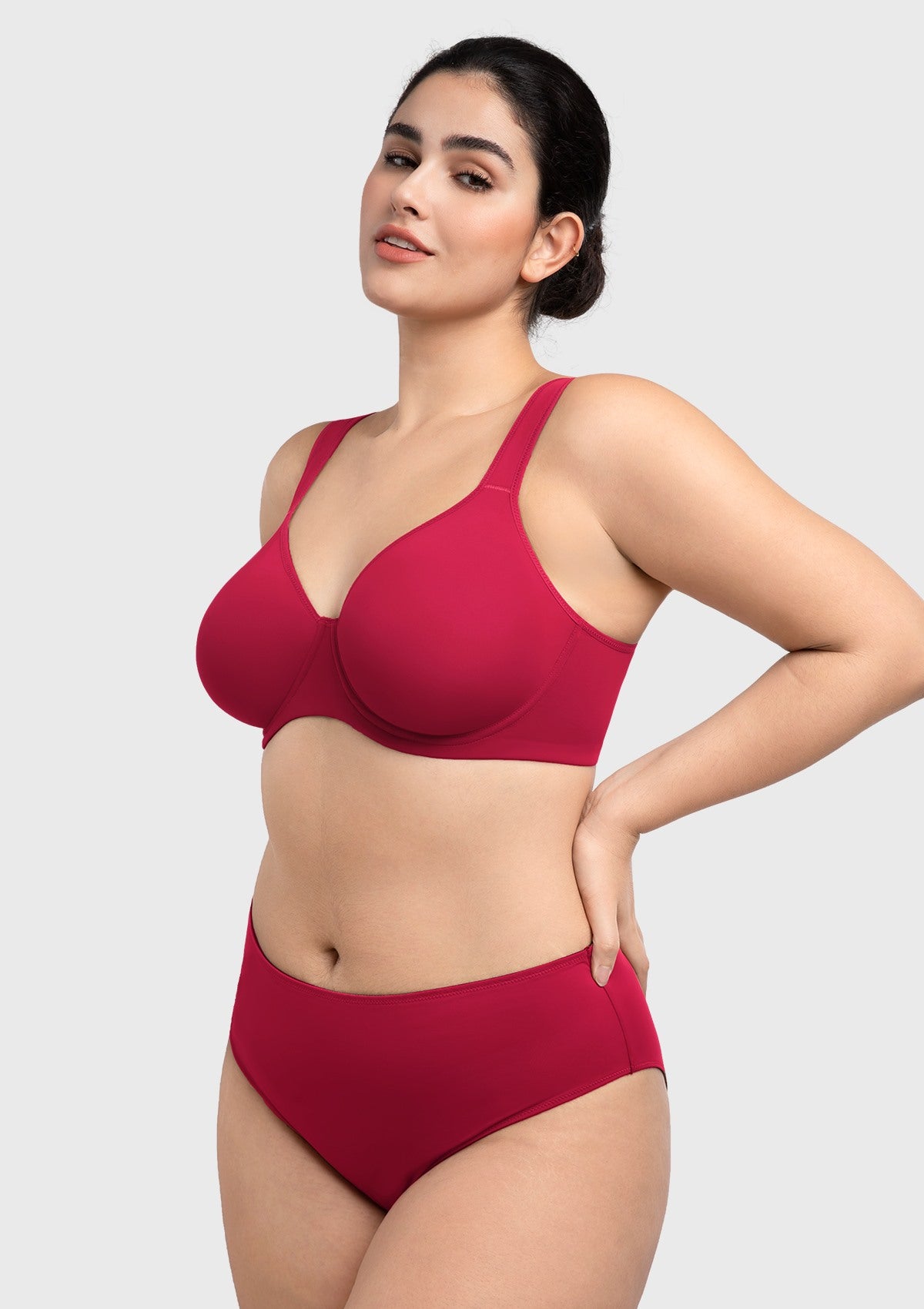 (Cardi B recommends)Joan Ultimate Soft T-shirt Unlined Minimizer Pink Bra - HSIA