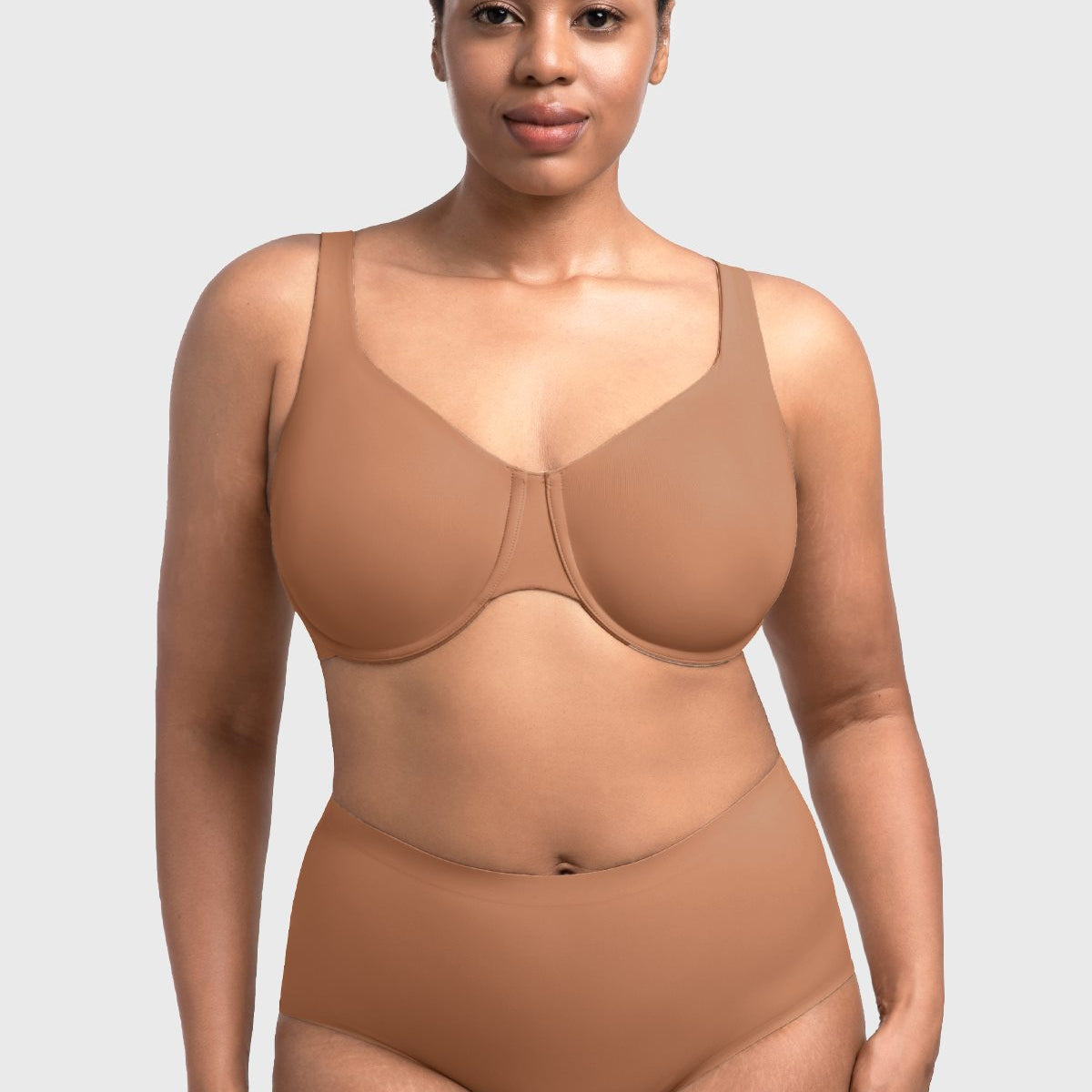 Full Coverage Plus Size T-Shirt Bra with Silky Satin Feel