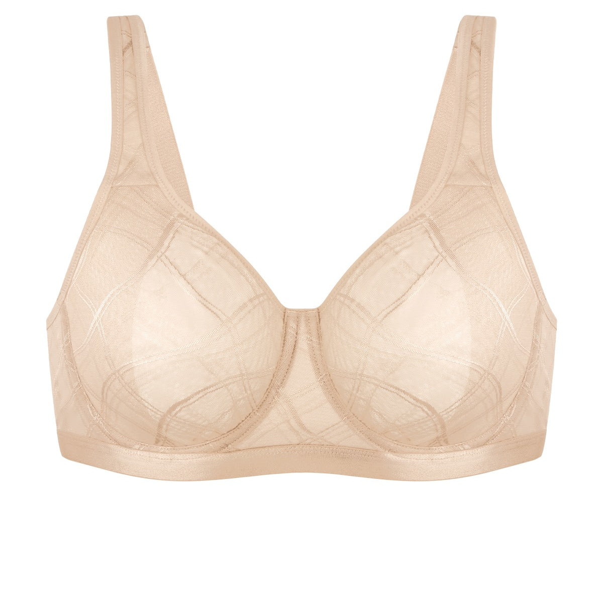 HSIA Skylark Breathable Lightweight Supportive Jacquard Mesh Wide Strap 3/4 Cup Comfort Bra - HSIA