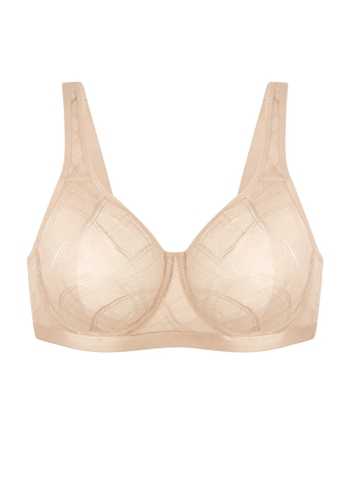 HSIA Skylark Breathable Lightweight Supportive Jacquard Mesh Wide Strap 3/4 Cup Comfort Bra - HSIA