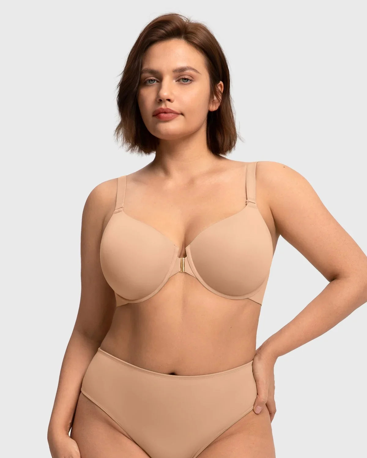 Comfort Underwire Front Closure Molded Cup Bra - HSIA