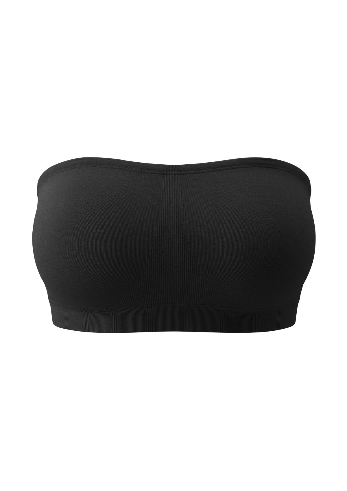 Wireless Plus Size Strapless Bra with Non-Slip Silicone & Moisture-Wicking Cups - HSIA