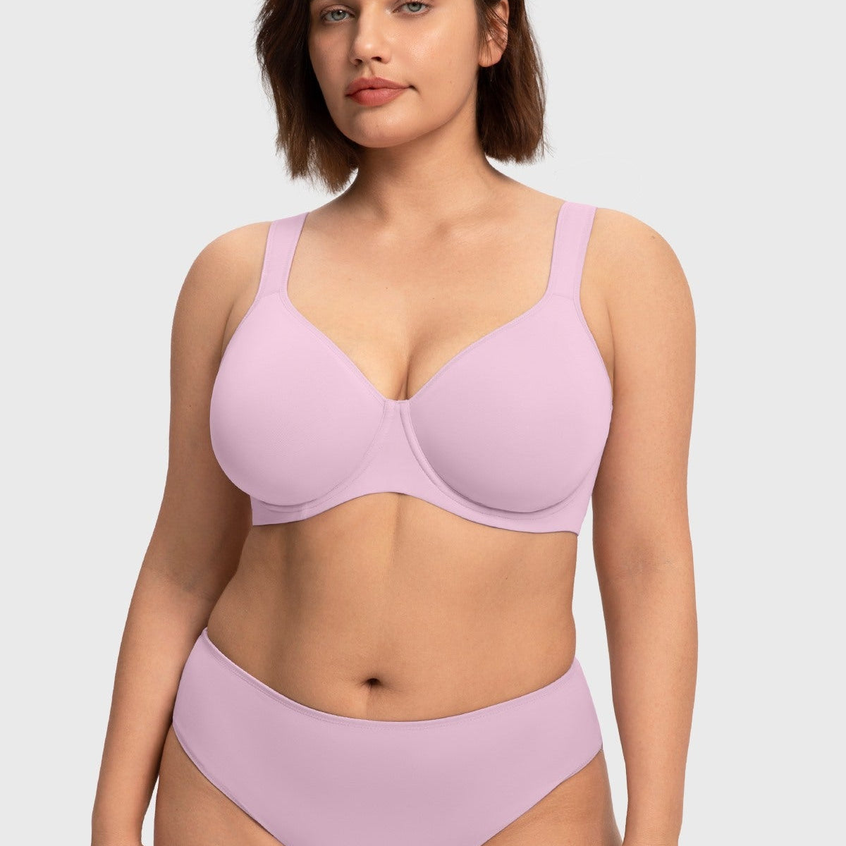 (Cardi B recommends)Joan Ultimate Soft T-shirt Unlined Underwire Minimizer Bra - HSIA