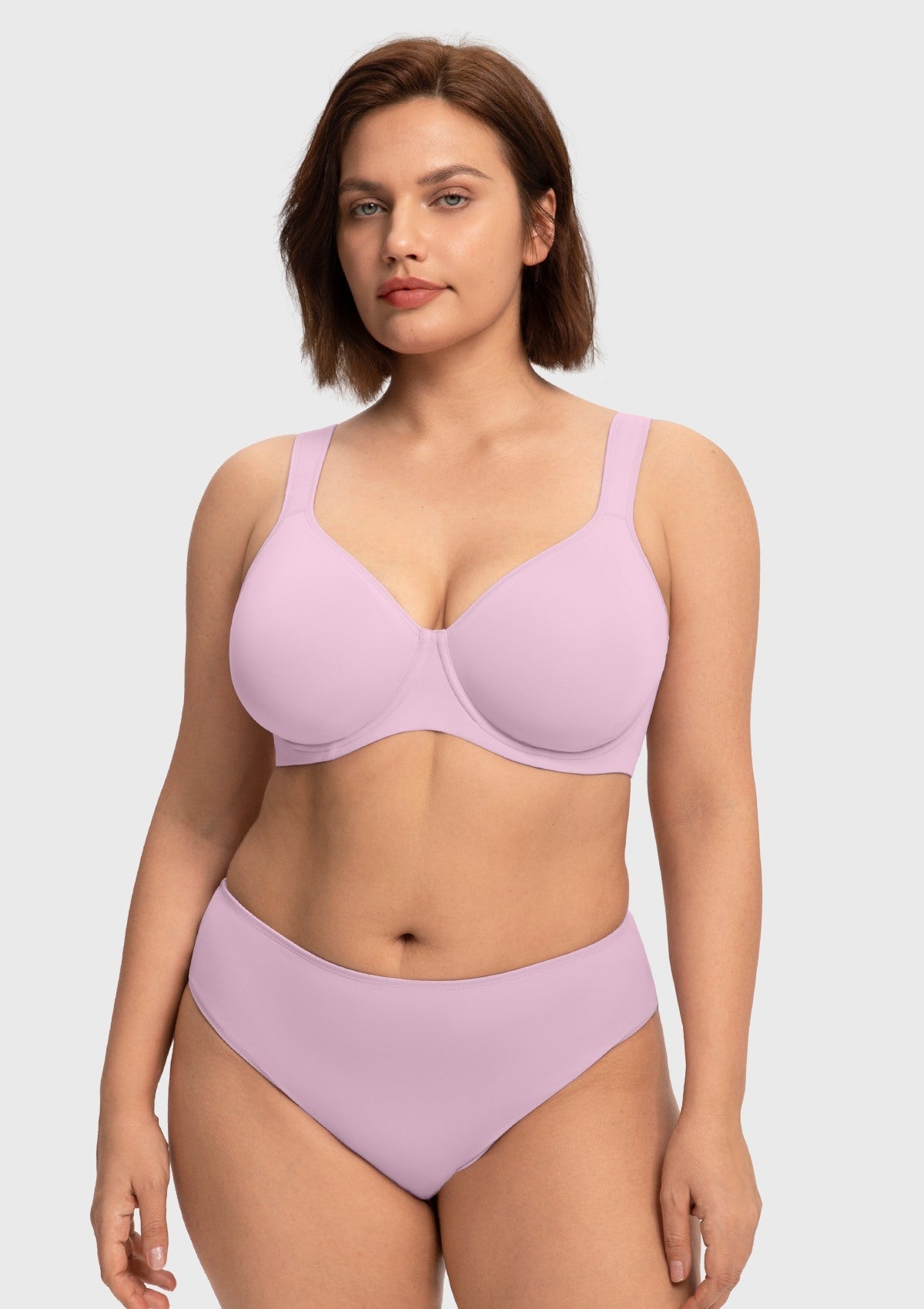 (Cardi B recommends)Joan Ultimate Soft T-shirt Unlined Underwire Minimizer Bra - HSIA