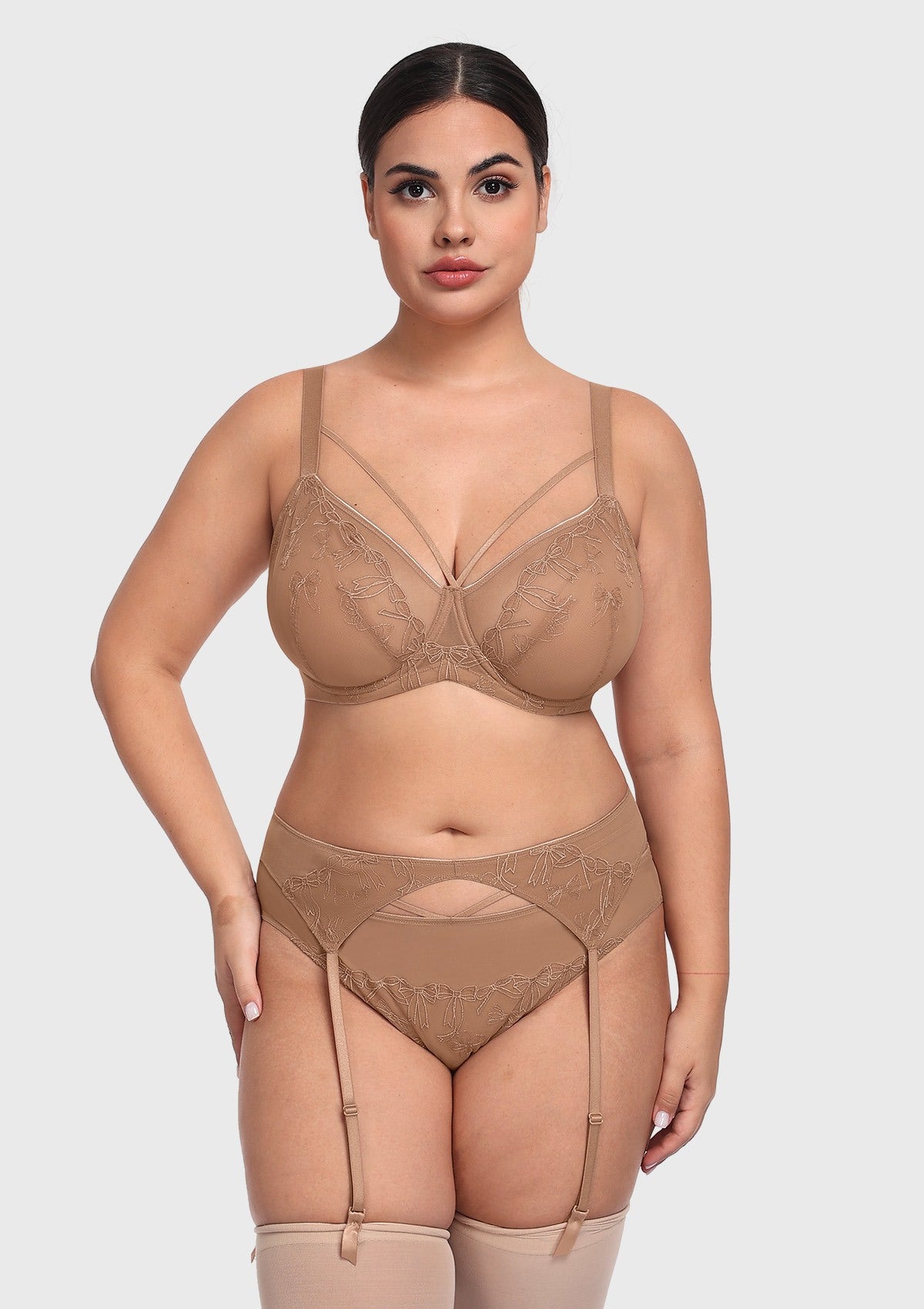 HSIA Renna Holiday Embroidered Red Mesh Brief Underwear - HSIA