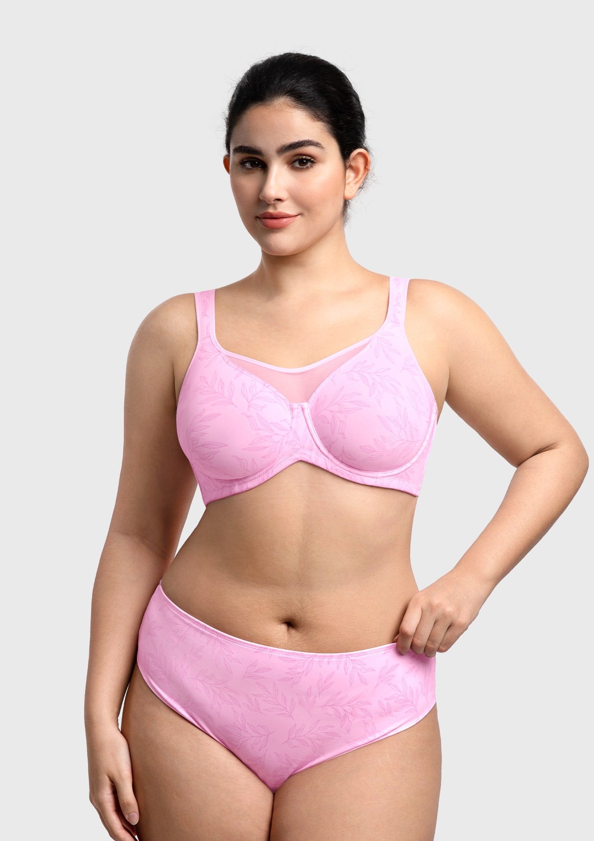 (Cardi B recommends)CoolComfort Smoothing Unlined Underwire Minimizer Bra - HSIA