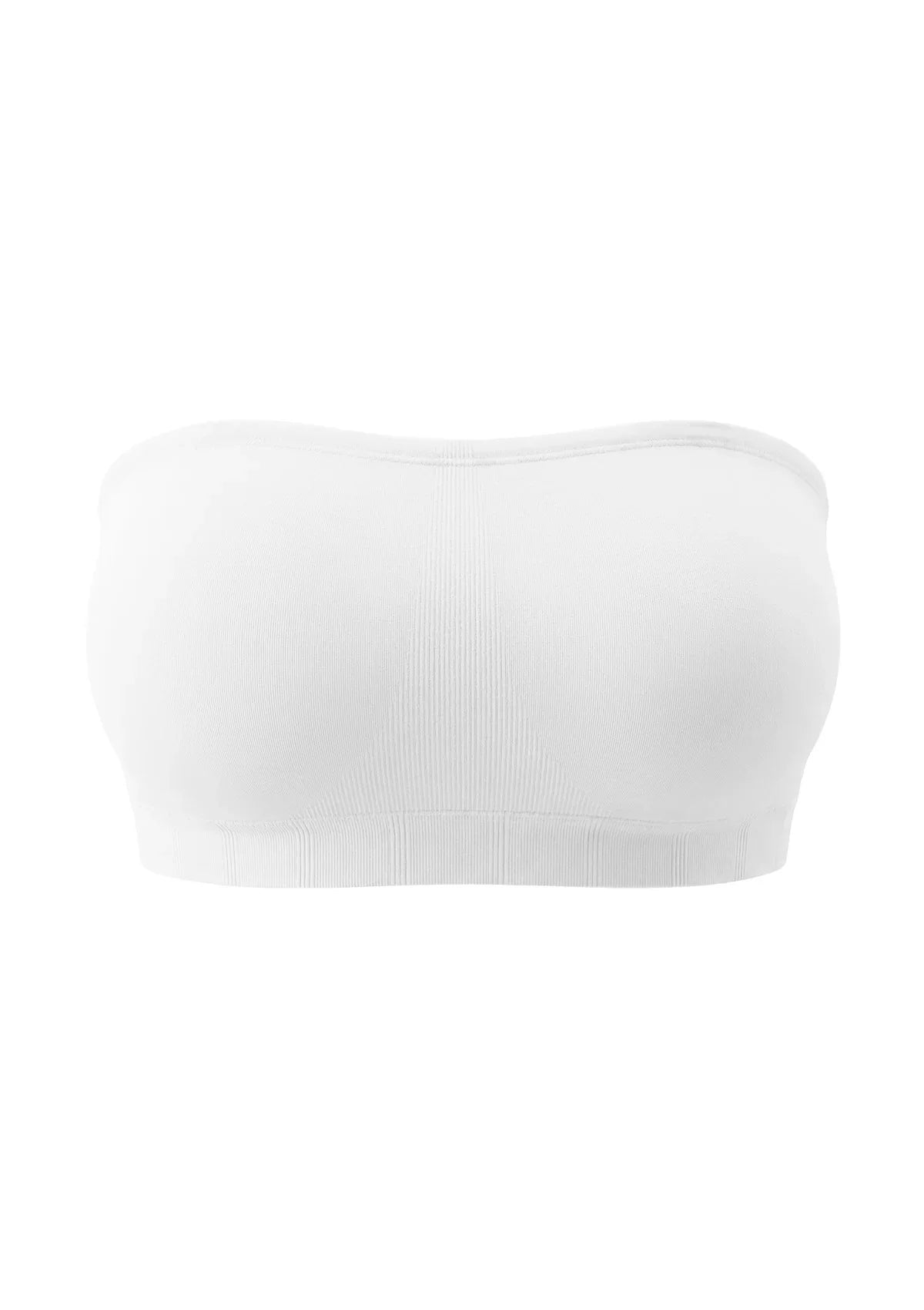 Wireless Plus Size Strapless Bra with Non-Slip Silicone & Moisture-Wicking Cups - HSIA