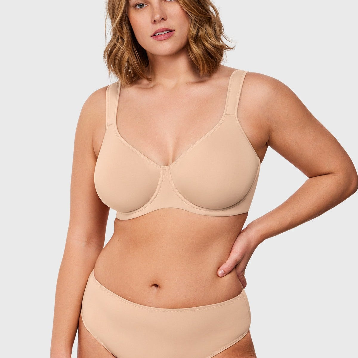 (Cardi B recommends)Joan Ultimate Soft T-shirt Unlined Underwire Minimizer Bra - HSIA