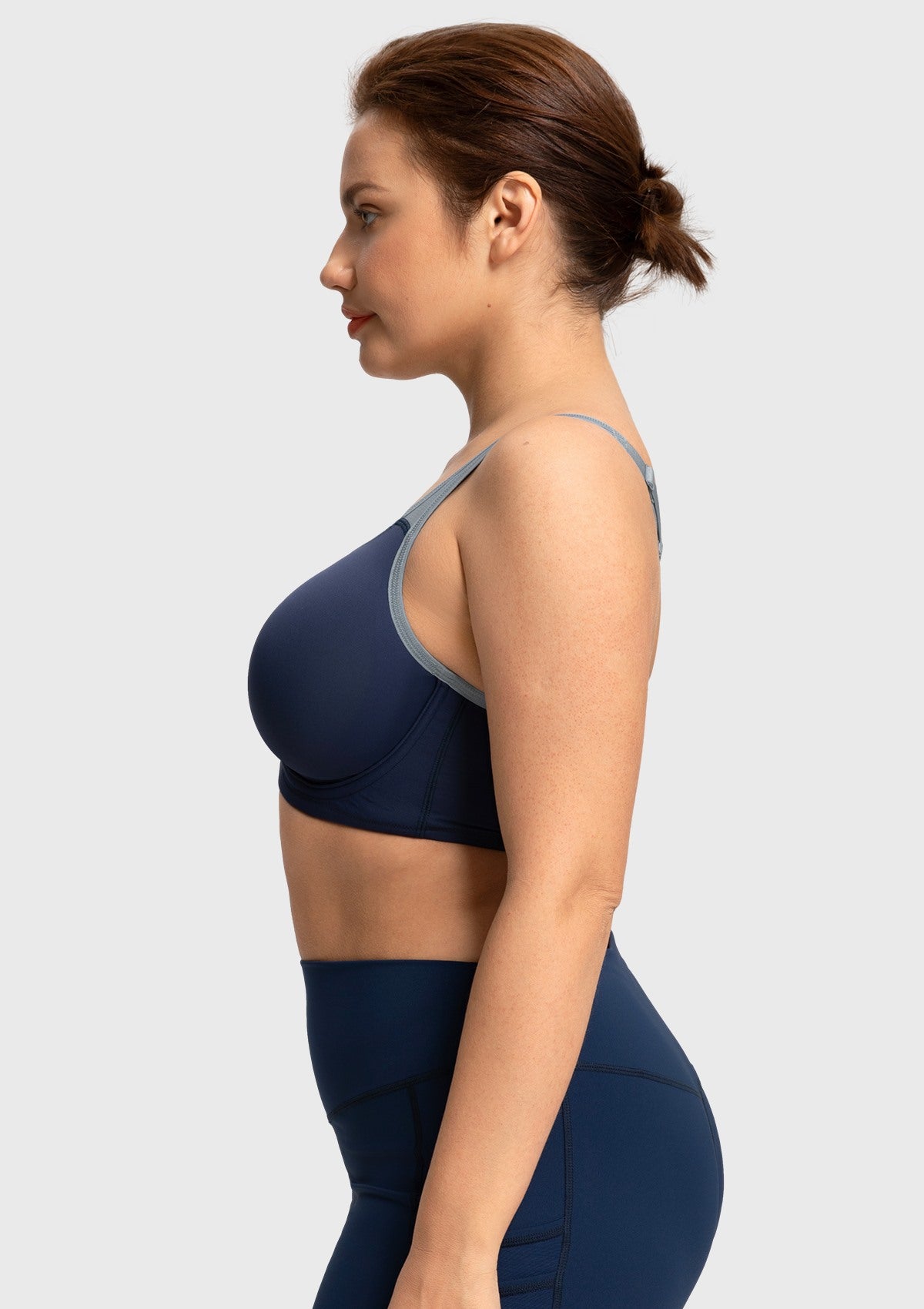 HSIA Athea Hybrid Active Vibe Soft Support Non-padded Unlined Full Coverage Wide Strap Outside Underwire Sports Bra - HSIA