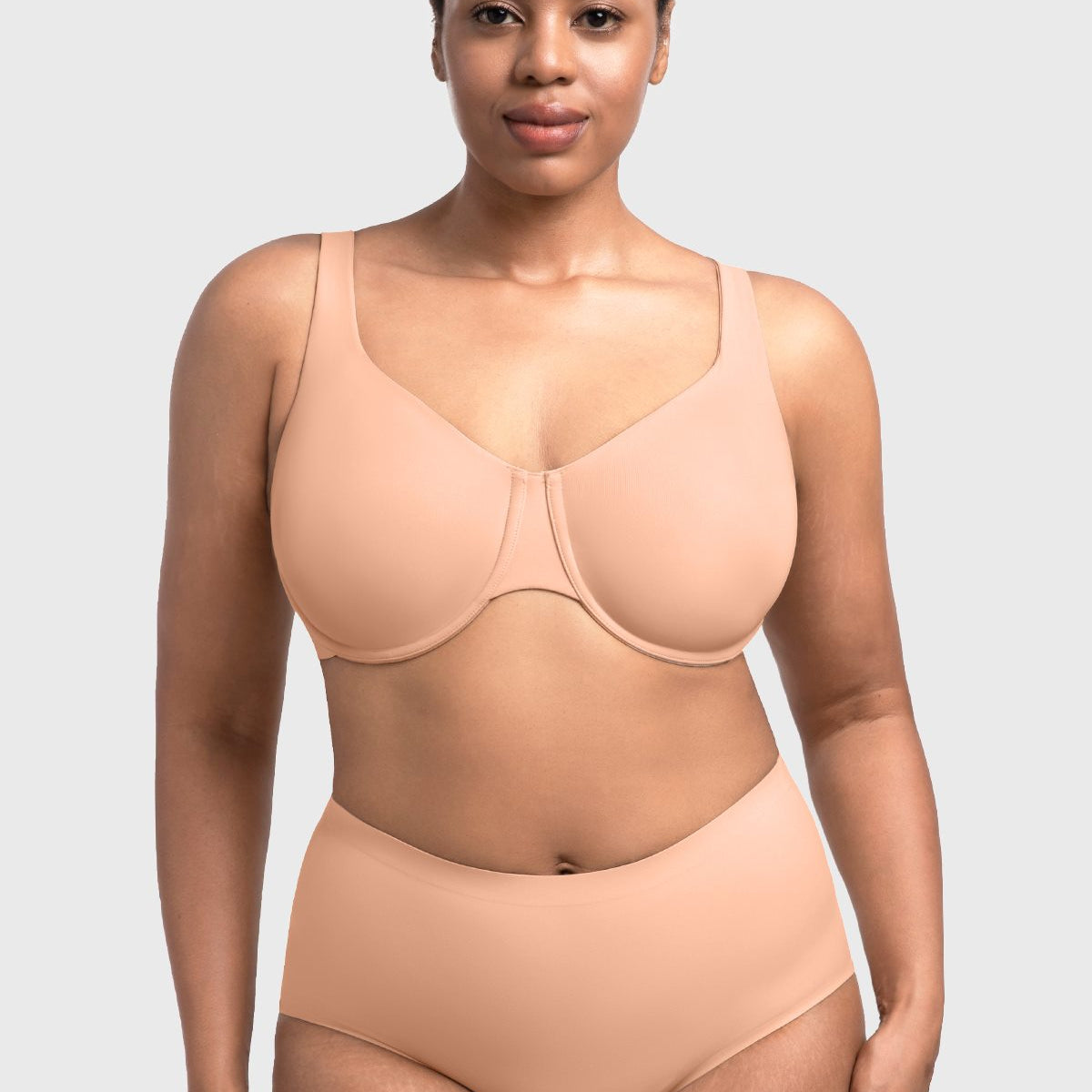 Full Coverage Plus Size T-Shirt Bra with Silky Satin Feel