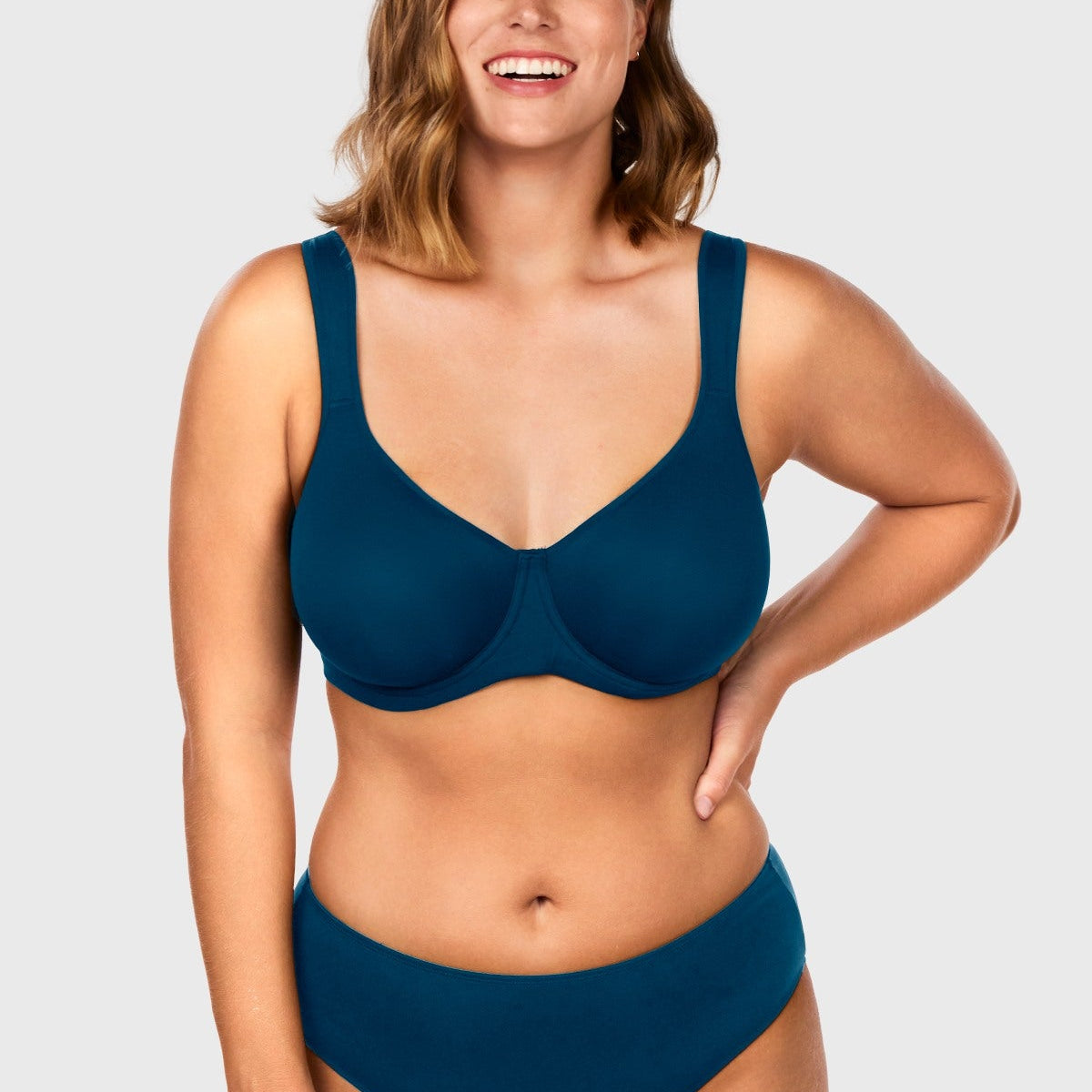 (Cardi B recommends)Joan Ultimate Soft T-shirt Unlined Underwire Minimizer Bra - HSIA