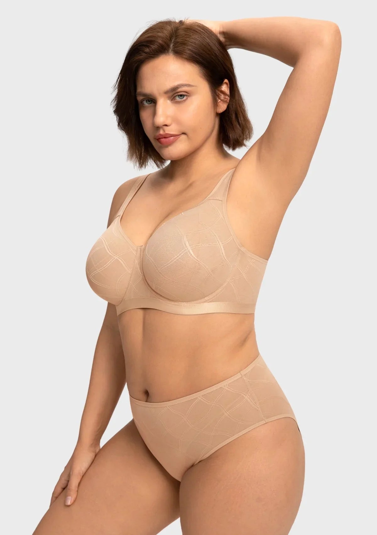 HSIA Skylark Breathable Lightweight Supportive Jacquard Mesh Wide Strap 3/4 Cup Comfort Bra - HSIA